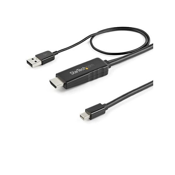 StarTech.com HDMI ー Mini DisplayPort 変換ケーブル 1m 4K/30Hz HD2MDPMM1M 1個（直送品）