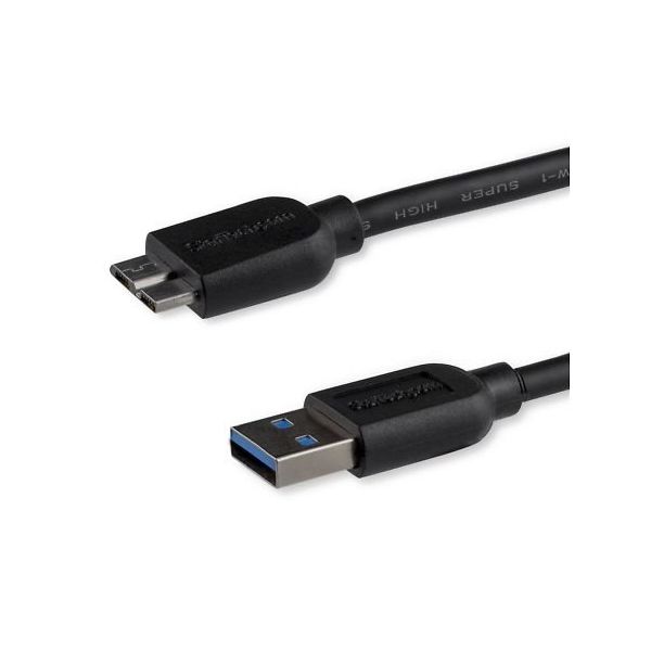 USB 3.0 MicroーB スリムケーブル 50cm TypeーA(オス)ー マイクロB(オス) USB3AUB50CMS 1個（直送品）