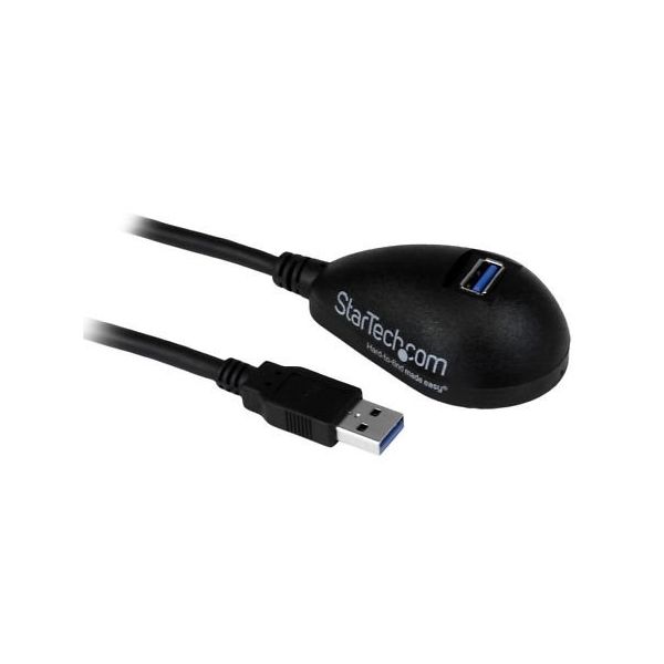 1.5m USB3.0延長ケーブル ブラック 卓上使用に最適 USBーA オス ー メス USB3SEXT5DKB 1個（直送品）