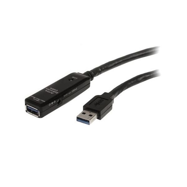 StarTech.com USB 3.0 アクティブリピーターケーブル 5m TypeーA(オス/メス) USB3AAEXT5M 1個（直送品）