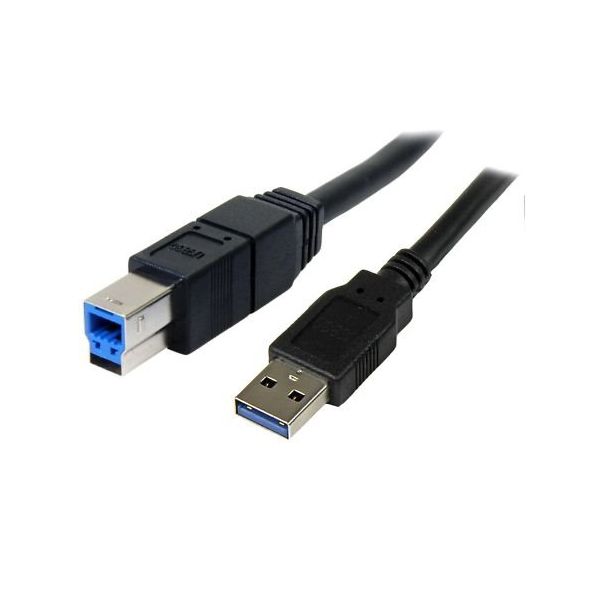 StarTech.com 3m SuperSpeed USB 3.0ケーブル(A ー B)オス/オス USB3SAB3MBK 1個（直送品）
