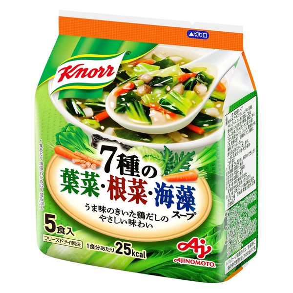 味の素 クノール 7種の葉菜・根菜・海藻スープ 1袋（5食入）
