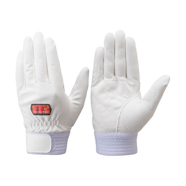 トンボ トンボレックス 人工皮革製手袋 当て付きタイプ ホワイト E-REX22W S 1双 522-1039（直送品）