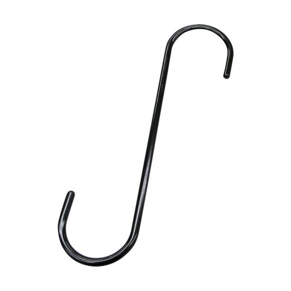 水本機械製作所 水本 ファンシーSフックストレート(ブラック) 全長300mm A-3077 1個 536-6681（直送品）