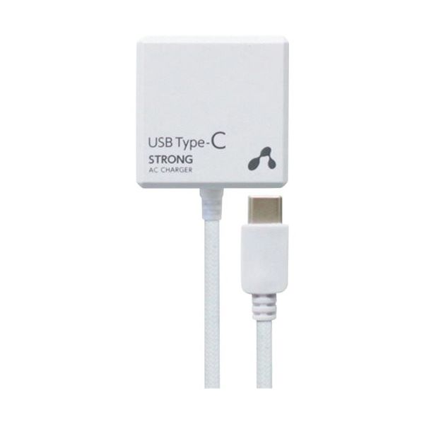 エアージェイ TYPEーC 2.4Aタイプ ACストロング充電器 WH AKJ-CT24STG 1個 392-8943（直送品）