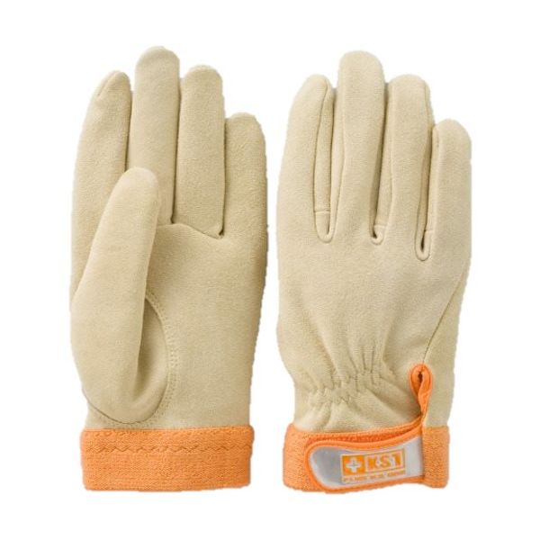 柏田製作所 柏田 鹿革ウェーブカットグローブ S D-522-S 1双 473-3919（直送品）