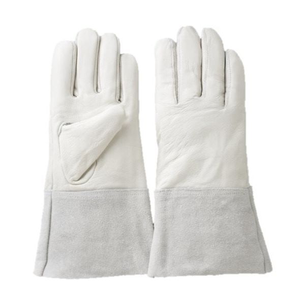 柏田製作所 柏田 牛革クレスト床袖付手袋 30cm F C-513-S30 1双 473-3944（直送品）