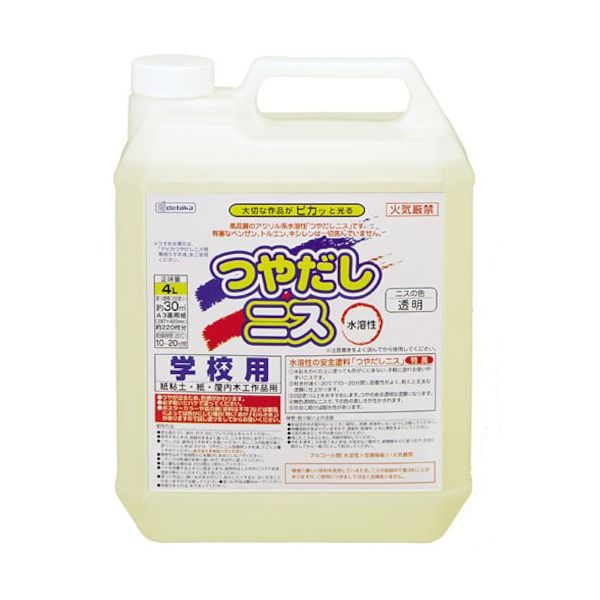 デビカ つやだしニス4L 91555 1個 487-0804（直送品）