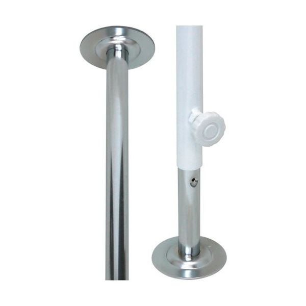 和気産業 WAKI 伸縮ポール 特大 EMP053 2400ー3150 シロ 1本 334-3043（直送品）