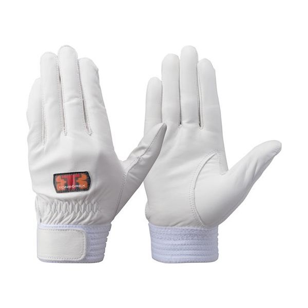 トンボ トンボレックス 牛革製手袋 ホワイト L CS-930W 1双 509-4285（直送品）