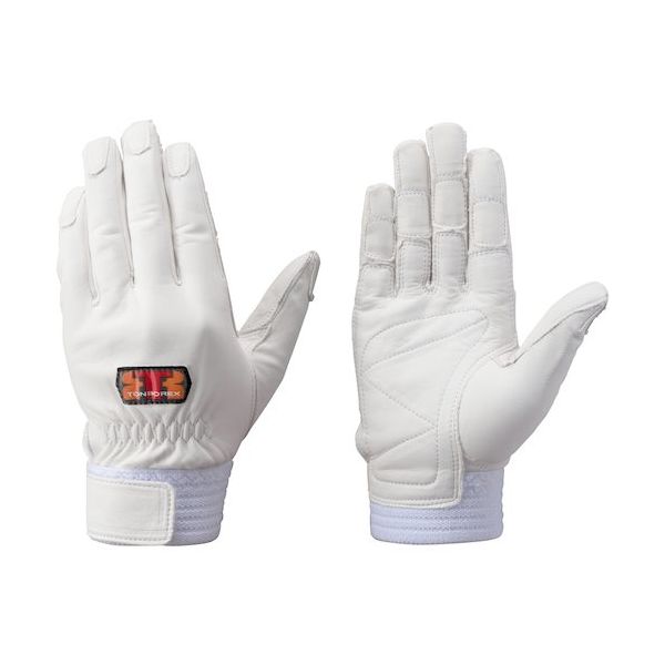 トンボ トンボレックス 牛革製手袋 ホワイト CS-701W L 1双 509-2284（直送品）