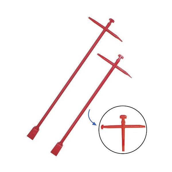 岩崎製作所 地下式消火栓<開閉>用 MHキーハンドル(日の出式) 09KA105SS 1本 511-3579（直送品）