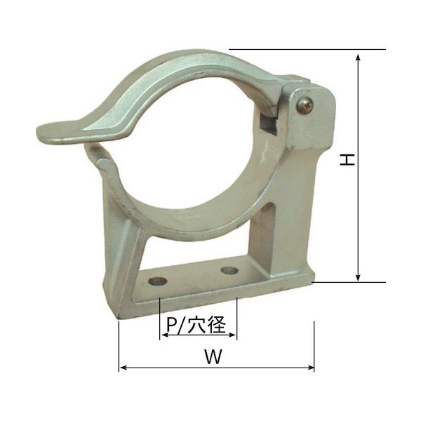岩崎製作所 吸管ホース用 アルミ製 吸管キャッチ1本用 軽量タイプ 19QS75KA 1個 511-4064（直送品）