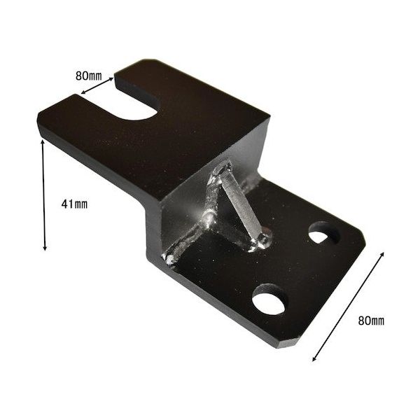 ティーエフサービス 爪型固定金具溶接タイプ80×25×41mm(ブラック)1個入り 9AY-8050BK 1個 525-4387（直送品）