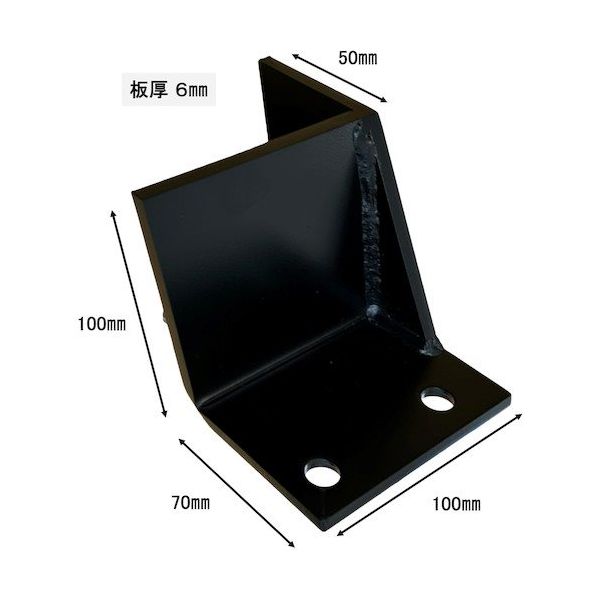 ティーエフサービス 大型製造設備CL型曲げタイプ100×70×100mm右(ブラック)1個入り 6CLM-1010RBK 1個（直送品）