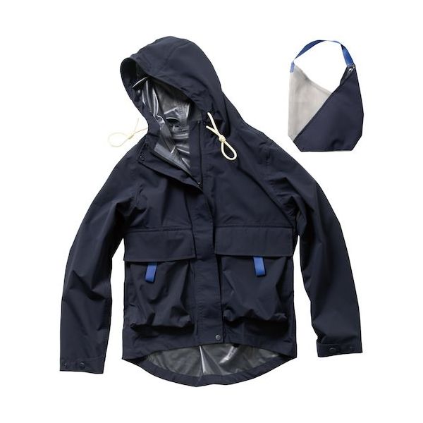 マック Makku 防滴ビッグポケットレインパーカー LL ネイビー AS63033 1着 529-9774（直送品）