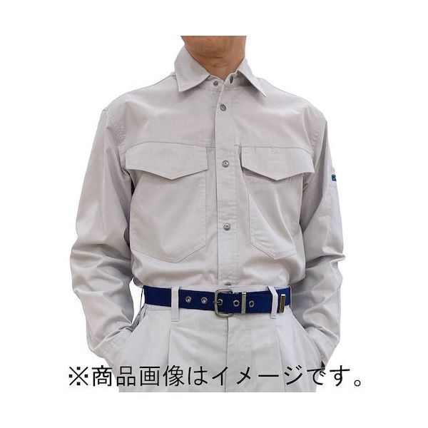 トーマセンイ TEAGLES 5431 CVC綿混長袖シャツ ストーングレーLL SG LL 1枚 561-2393（直送品）