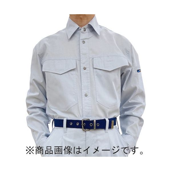 トーマセンイ TEAGLES 5431 CVC綿混長袖シャツ アースグリーンL EG L 1枚 561-2385（直送品）