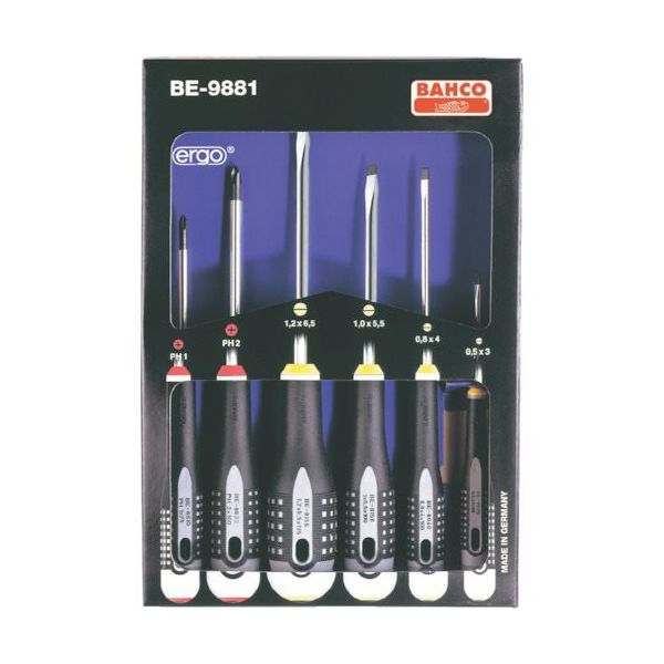 バーコ 絶縁ドライバー エルゴドライバーセット BEー8020(0.5×3×60mm)他 6本セット BE-9882 1個（直送品）