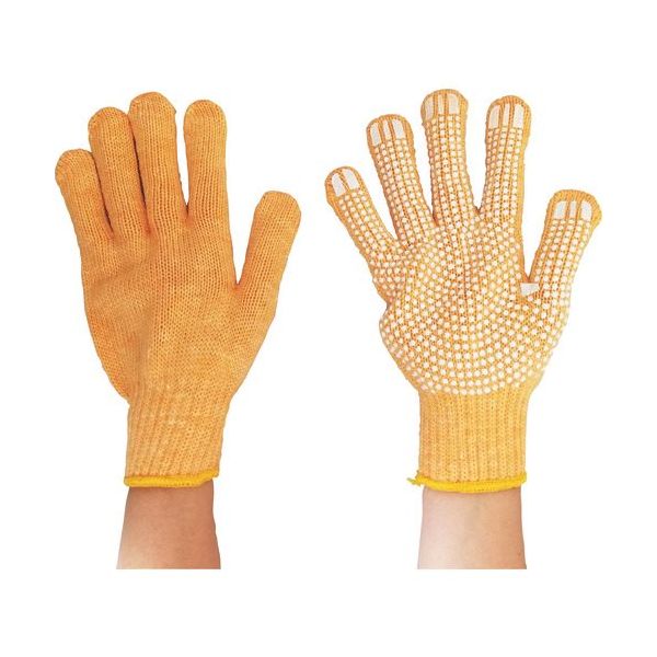 丸和ケミカル パステルカラーすべり止め手袋 イエロー 60 1双 421-1698（直送品）