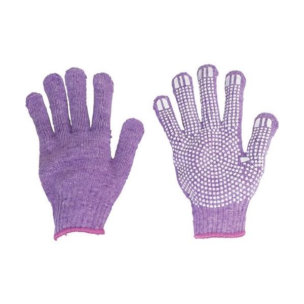 丸和ケミカル パステルカラーすべり止め手袋 バイオレット 62 1双 421-1687（直送品）