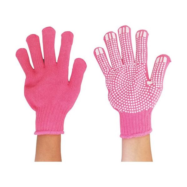 丸和ケミカル パステルカラーすべり止め手袋 ピンク 63 1双 421-1683（直送品）
