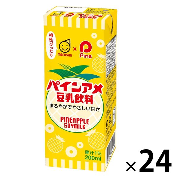 マルサンアイ 豆乳飲料 パインアメ 200ml 1箱（24本入）