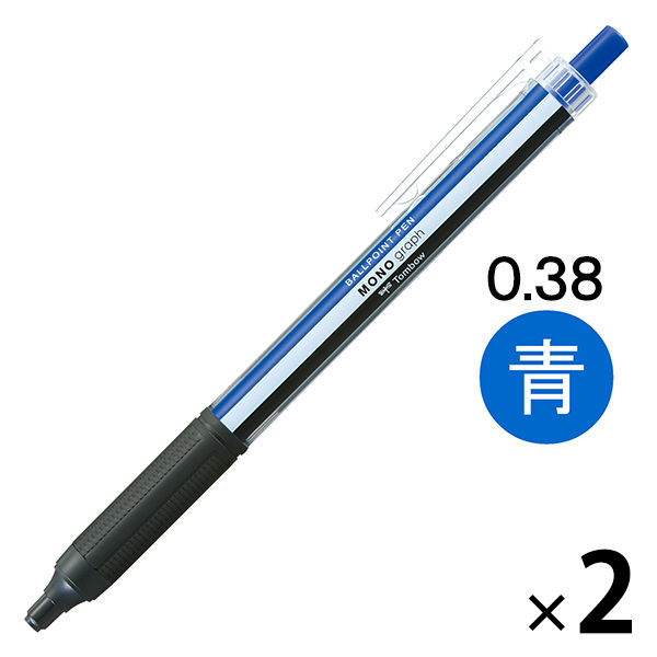 油性ボールペン MONOgraphLite モノグラフライト 青インク 0.38mm モノカラー FCE-113A 1本 トンボ鉛筆 - アスクル