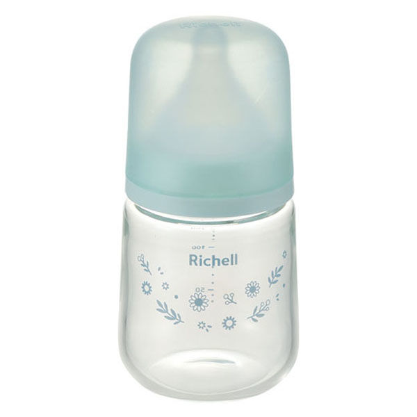 リッチェル はなえみ ガラス哺乳びん 0カ月頃から Sサイズ 160mL 4945680205306 1箱(1本入)×2セット（直送品）