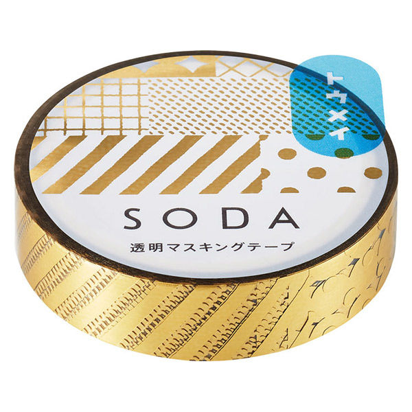 キングジム マスキングテープ SODA（ソーダ） 透明マステ ミックス 幅10mm CMTH10-001 1巻