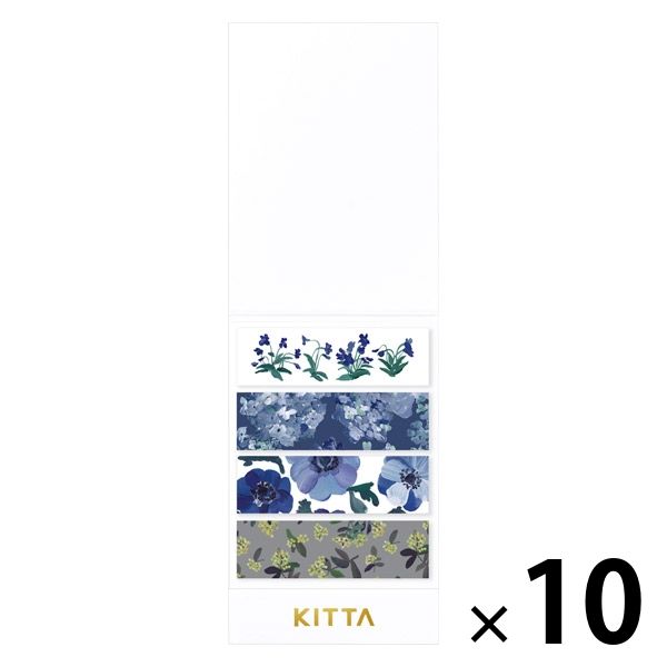 キングジム マスキングテープKITTA キッタ（フラワ-６） 10冊（40枚入×10） KIT063