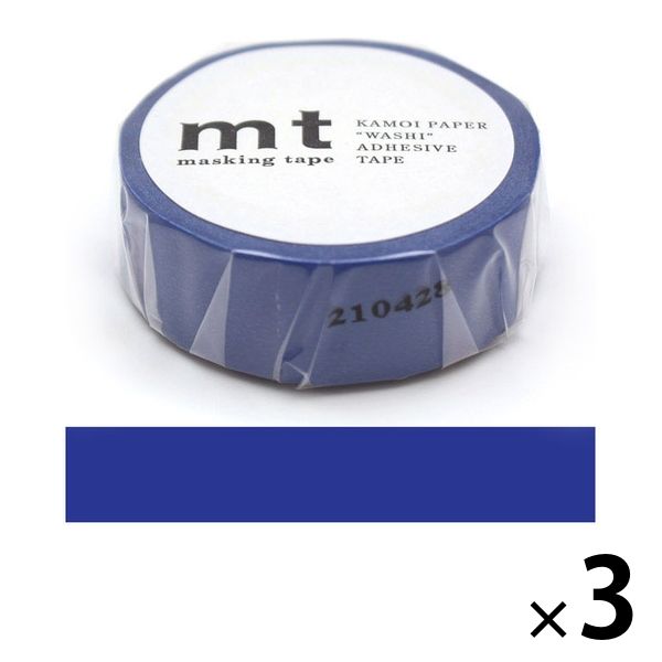 カモ井加工紙 マスキングテープ mt 瑠璃（るり）幅15mm 3巻 MT01P197R