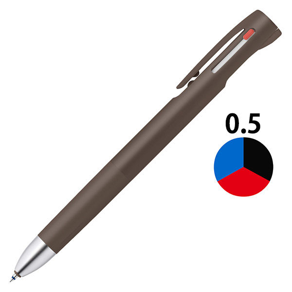3色ボールペン ブレン3C ラテカラー ショコララテ 0.5mm B3AS88-LTC-CHL ゼブラ