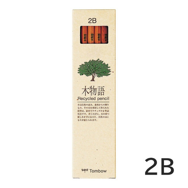 リサイクルえんぴつ 木物語 2B エコ鉛筆 1ダース（12本入） LA