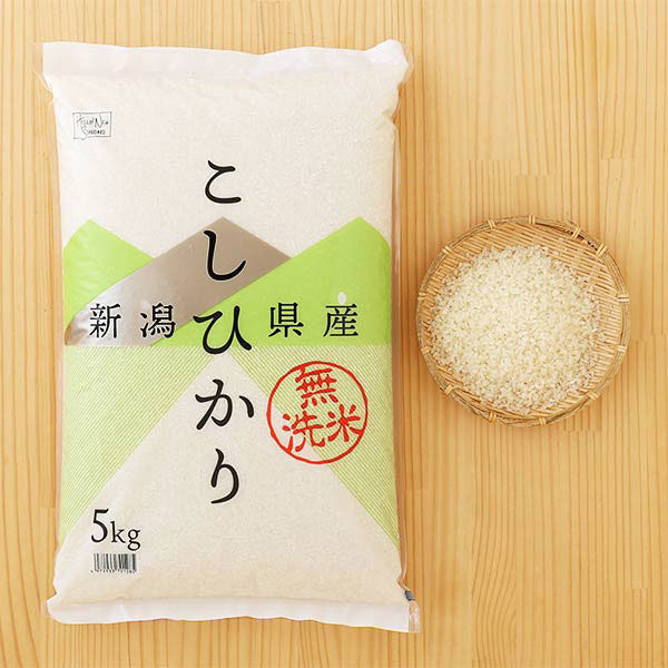 新潟県産 コシヒカリ 5kg 1袋 無洗米 令和5年産 米 お米 オリジナル