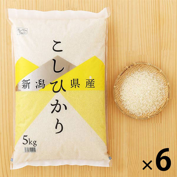 新米】 新潟県産 コシヒカリ 30kg (5kg×6袋) 精白米 令和6年産 米 お米 【アスクル・LOHACO限定】 オリジナル - アスクル