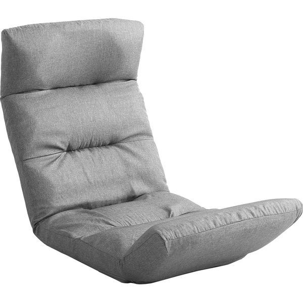 【家具フェア！4/30まで】ホームテイスト モルン 座椅子 14段階リクライニング 転倒防止機能付き 布張 グレー SH-07-MOL-U 1脚（わけあり品）