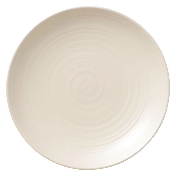 みやび街道　大皿 黒白（こくはく）　白　８寸皿  [ 2個入 ]　mkd-62832601　[ 2個入 ]（直送品）