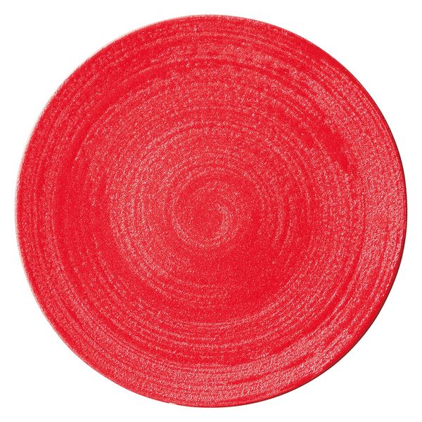 みやび街道　洋食器大皿 Ｓｔｅｌｌａ（ステラ）　　赤刷毛２４cmフラットプレート  [ 1個入 ]　mkd-69816574　[ 1個入 ]（直送品）
