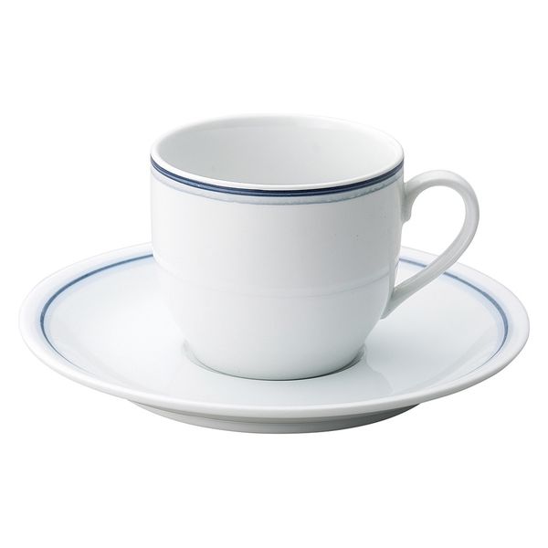 みやび街道 碗皿 ブルーボーダー コーヒー碗皿 mkd-72370213 [ 2個入 ]（直送品）