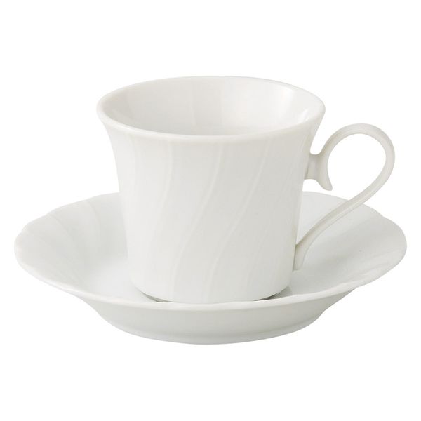 みやび街道　碗皿 シェルホワイト　コーヒーＣ／Ｓ  [ 5個入 ]　mkd-74703233　[ 5個入 ]（直送品）