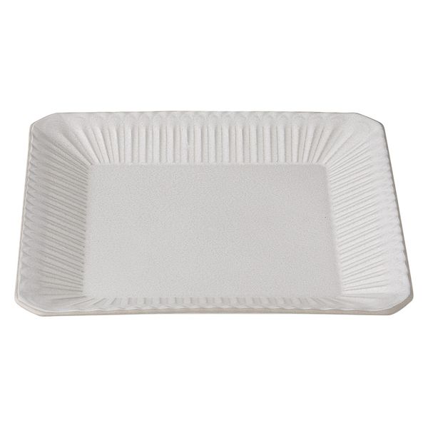 みやび街道　洋食器大皿 リアホワイト　２４．５cmスクエアプレート  [ 1個入 ]　mkd-74802333　[ 1個入 ]（直送品）