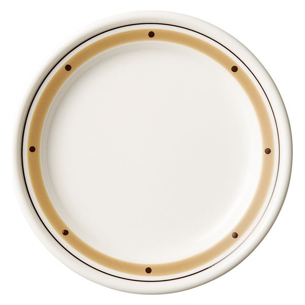 みやび街道　洋食器中皿 ココアボーダー　リム型６半パン皿  [ 3個入 ]　mkd-76261431　[ 3個入 ]（直送品）