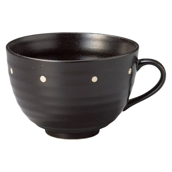みやび街道 スープカップ 黒ドットマルチカップ [ 6個入 ] mkd-76923784 (6個入)（直送品）