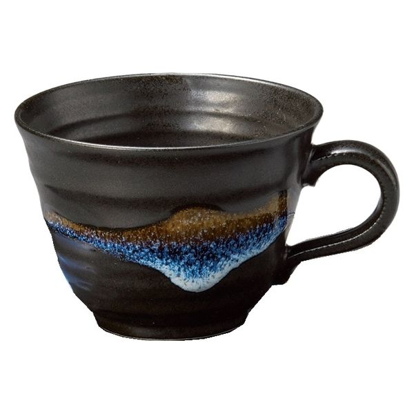みやび街道 コーヒーカップ 渦紋黒コーヒー碗 [ 8個入 ] mkd-77761364 (8個入)（直送品）