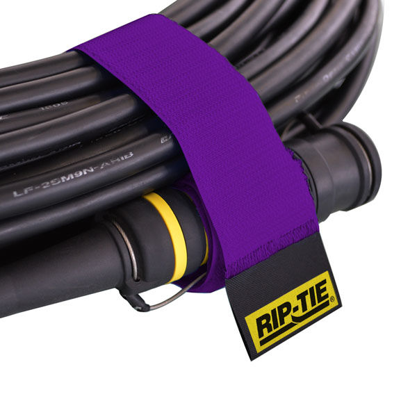 RIP-TIE(リップタイ) オプティカルラップ ウェビング付き 38mm×350mm 10本入 紫 OPW-14-010-V 1袋(10本)（直送品）