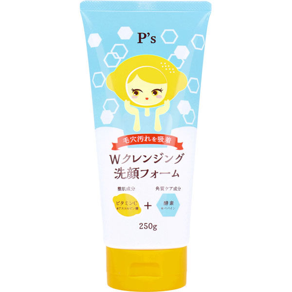 TKコーポレーション P's ビタミンC+Wクレンジング洗顔フォーム 250g 