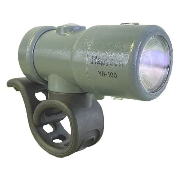 充電式 LEDライト 自転車ハンドル用 防水保護等級 IPX5 マットカーキ Hapyson（ハピソン） YB-100-MG 1個