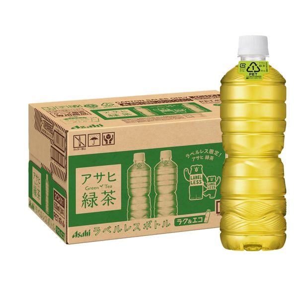 アサヒ飲料 緑茶 ラベルレスボトル 630ml 1セット（48本）