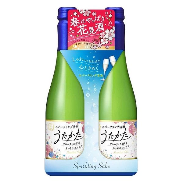 （数量限定）月桂冠 スパークリング清酒 うたかた 300ml 2本セット 花見 春限定 甘口